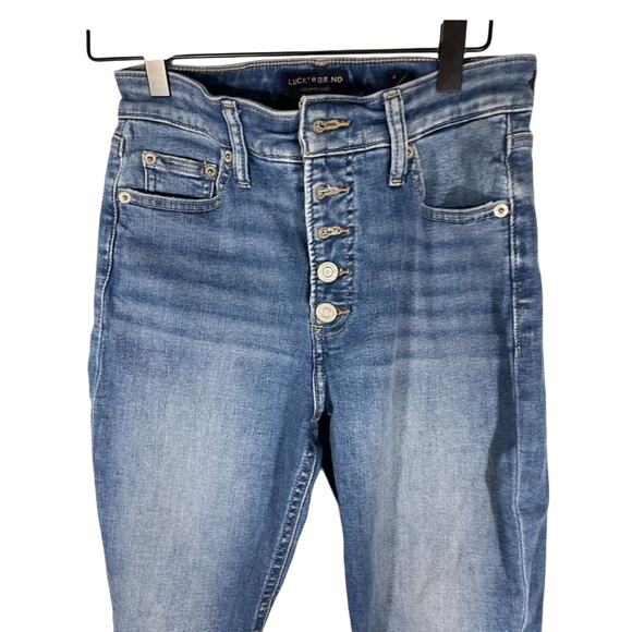 Lucky Brand High Rise Bridgette Jegging Jeans Casual Office Friendly Dark Wash - Picture 2 of 6